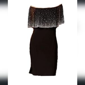 MSK Off-The-Shoulder Embellished Dress